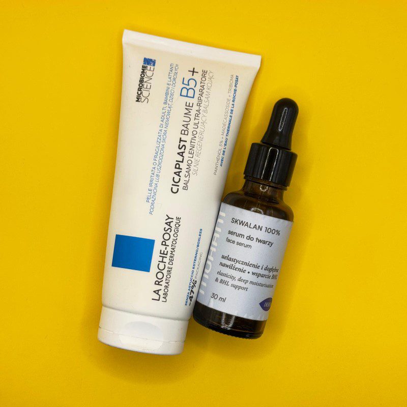 La Roche-Posay Cicaplast B5+ i skwalan od Mohani na odparzenia